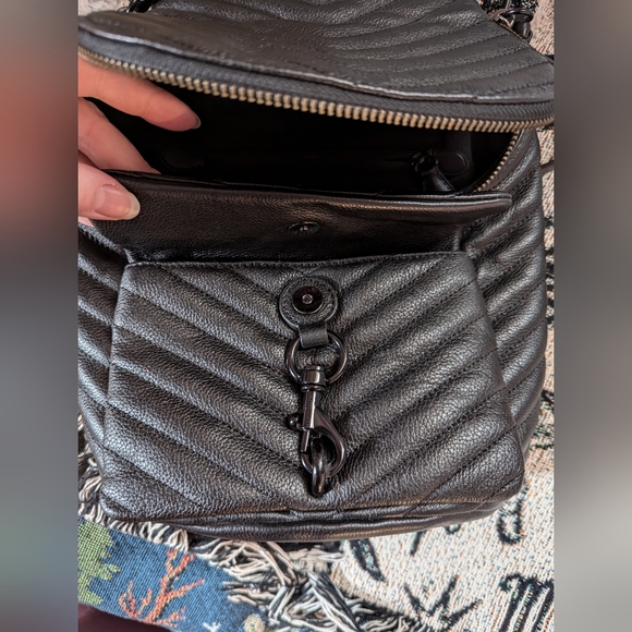Rebecca Minkoff Edie Small Quilted Leather Backpack Bag black main image 6